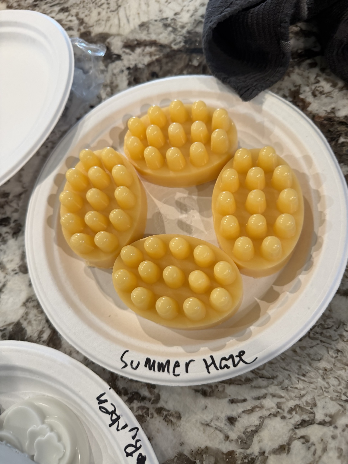Summer Haze yellow massage bar soaps